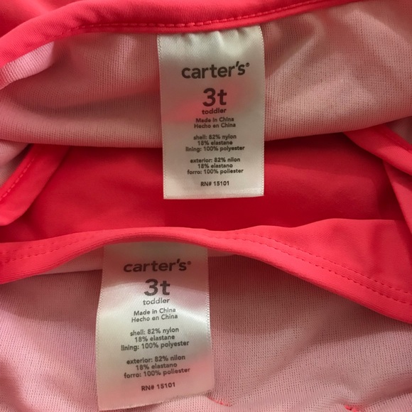 Carter’s Two-Piece Tankini Girl Swimsuit.  Size 3T. - Picture 5 of 6